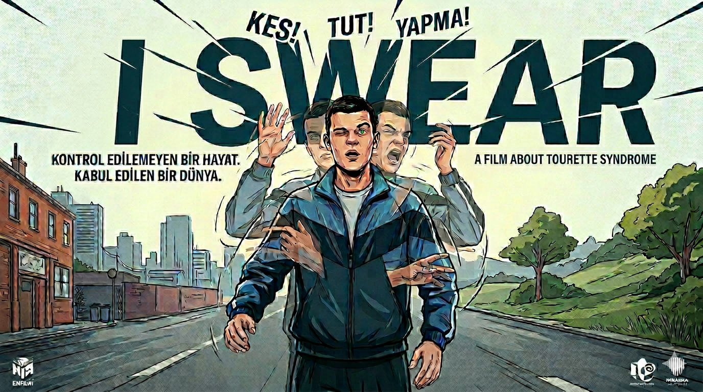 I Swear 2025 film incelemesi yatay afiş - John Davidson gerçek hikayesi